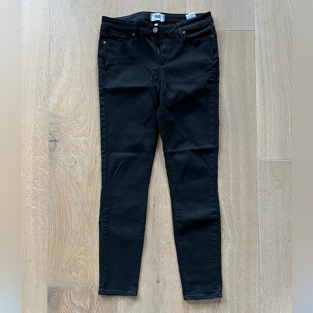 Paige Black Skinny Jeans, size 30